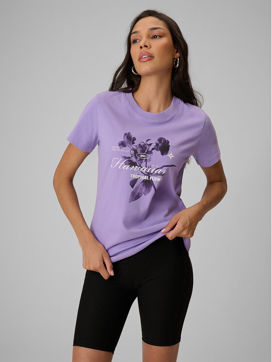 4F 4F T-Shirt TROPIC ORCHID Fioletowy jasny Regular Fit