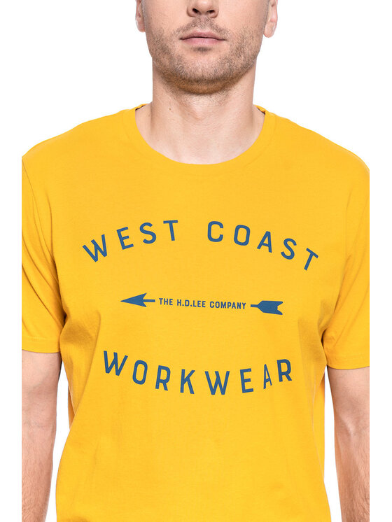 Lee Lee T-shirt WORKWEAR TEE Giallo Regular Fit