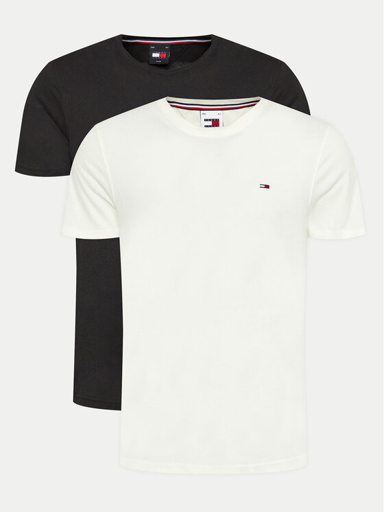 Tommy Jeans Set 2 tricouri DM0DM15381 Colorat Slim Fit