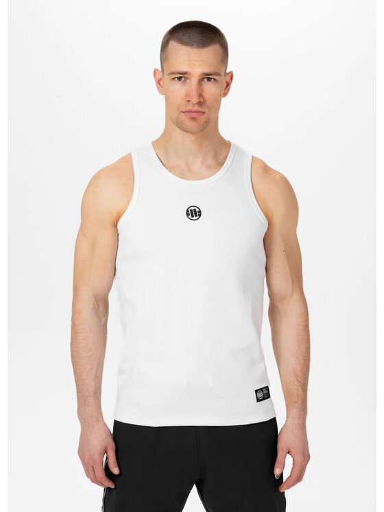 PITBULL PITBULL Tank top Tank Biały Regular Fit