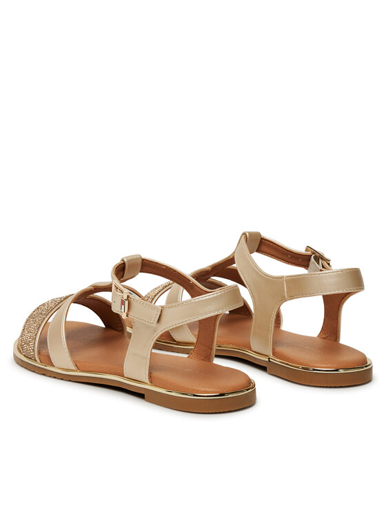 Tommy Hilfiger Tommy Hilfiger Sandały T3A2-33781-1372 S Złoty
