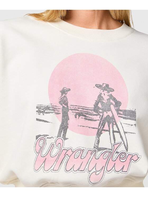 Wrangler Wrangler Bluza 112362584 Biały Loose Fit