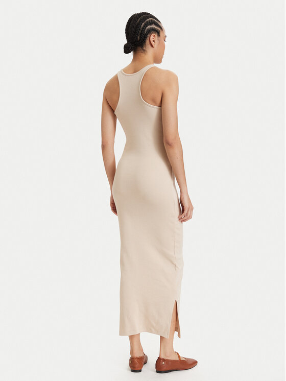 Tommy Jeans Tommy Jeans Sommerkleid Racerback DW0DW22329 Hellbeige Slim Fit