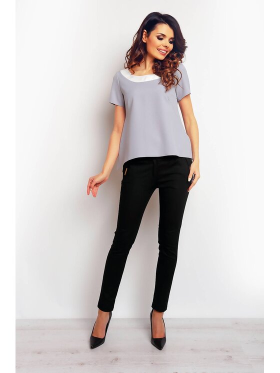 Infinite You Infinite You Bluzka M083 Szary Basic Fit