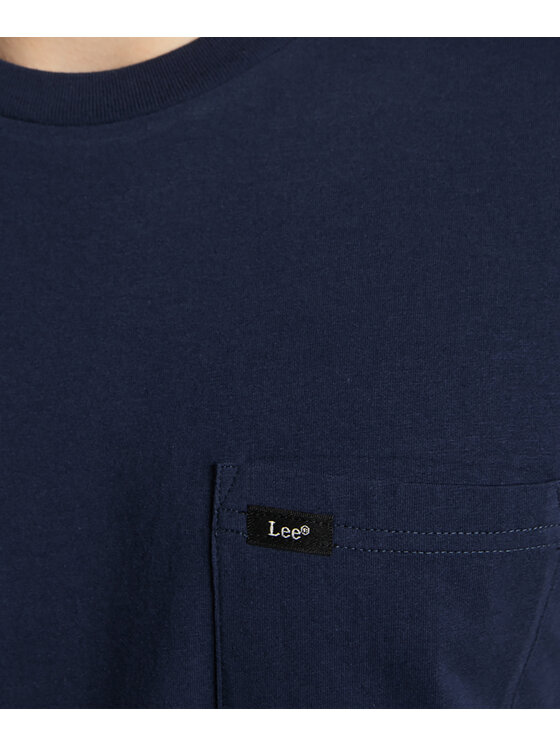 Lee Lee T-Shirt L63JFQ35 Granatowy Slim Fit