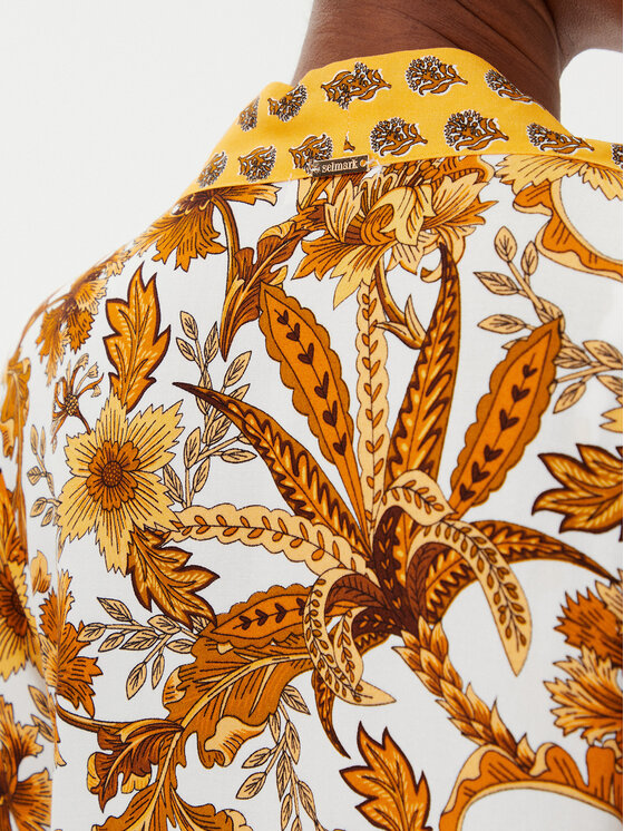Selmark Selmark Kimono BM297 Žlutá Relaxed Fit