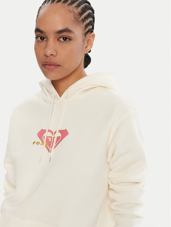 Roxy Roxy Sweatshirt Surf Stoked Crew Brushed Vint ERJFT05018 Écru Regular Fit