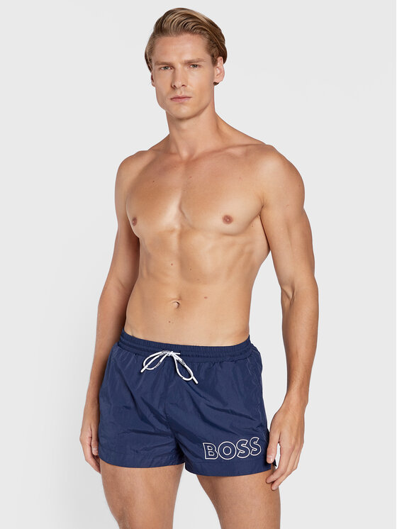 BOSS Boss Kopalne hlače Mooneye 50469280 Mornarsko modra Regular Fit
