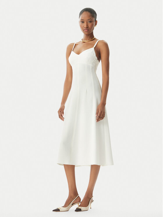 Elisabetta Franchi Elisabetta Franchi Sukienka koktajlowa AB74852E2 360 Biały Regular Fit