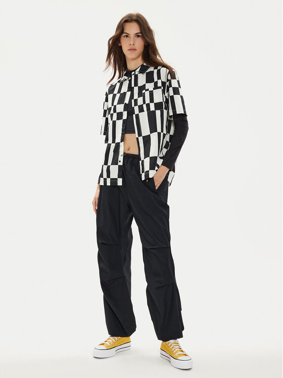 Converse Converse Πουκάμισο W Festival Aop Shirt 10026817-A01 Μαύρο Regular Fit