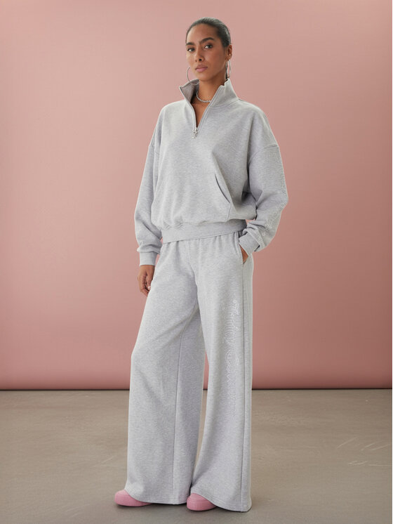 Juicy Couture Juicy Couture Mikina Castella JCWAS225319 Šedá Oversize