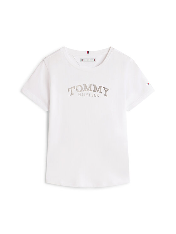Tommy Hilfiger Tommy Hilfiger T-Shirt Foil KG0KG08974 D Bílá Regular Fit