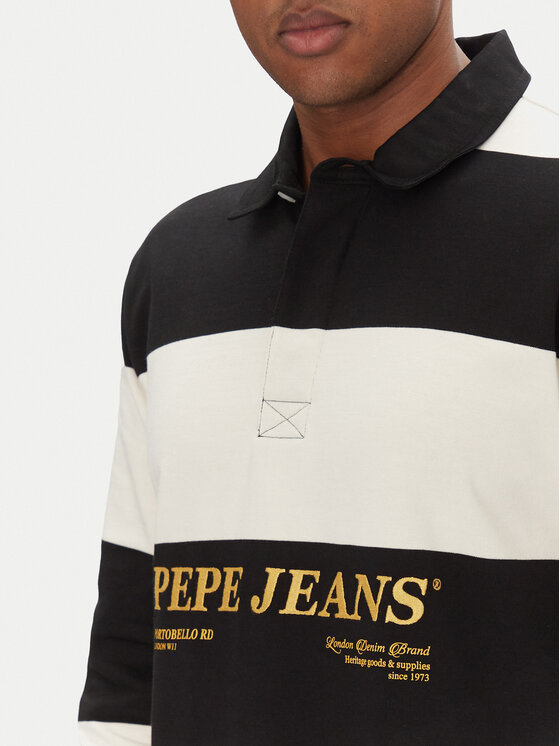 Pepe Jeans Pepe Jeans Polokošeľa Brandon PM542230 Čierna Regular Fit