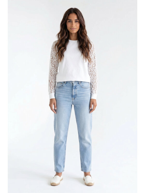 FIGL FIGL Blúzka M1352 Krémová Regular Fit