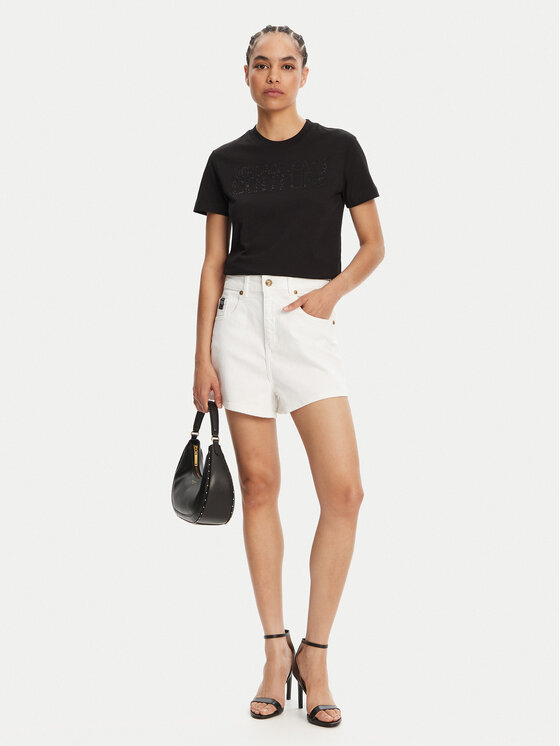 Versace Jeans Couture Versace Jeans Couture Marškinėliai 78HAHS04 Juoda Regular Fit