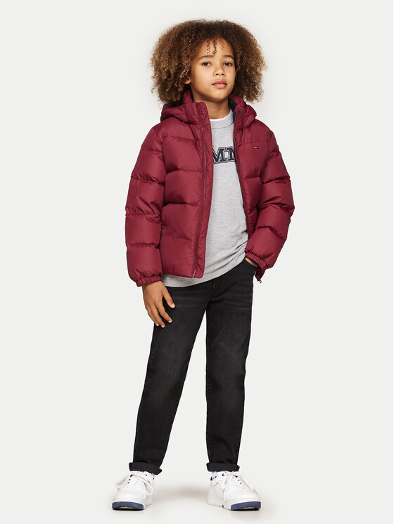 Tommy Hilfiger Tommy Hilfiger Зимно яке Essential KB0KB08341 Бордо Regular Fit