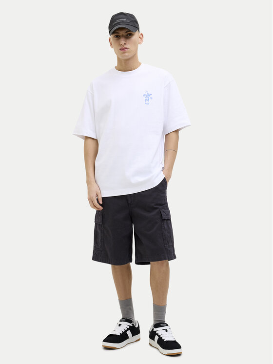 Jack & Jones Jack & Jones Pantalon scurți din material Karl 12269374 Negru Loose Fit