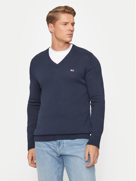 Tommy Jeans Tommy Jeans Sweater Essential DM0DM19429 Sötétkék Slim Fit