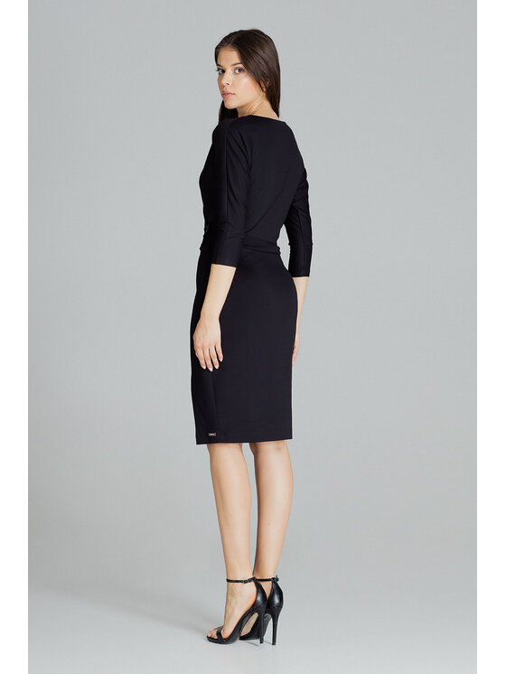 Lenitif Lenitif Vestito L086 Nero Regular Fit