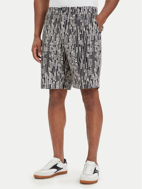 Karl Lagerfeld Jeans Karl Lagerfeld Jeans Stoffshorts B2M10053 Schwarz Relaxed Fit