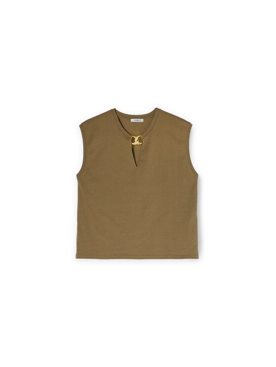Motivi Motivi T-shirt G348W003490N015 Verde Boxy Fit