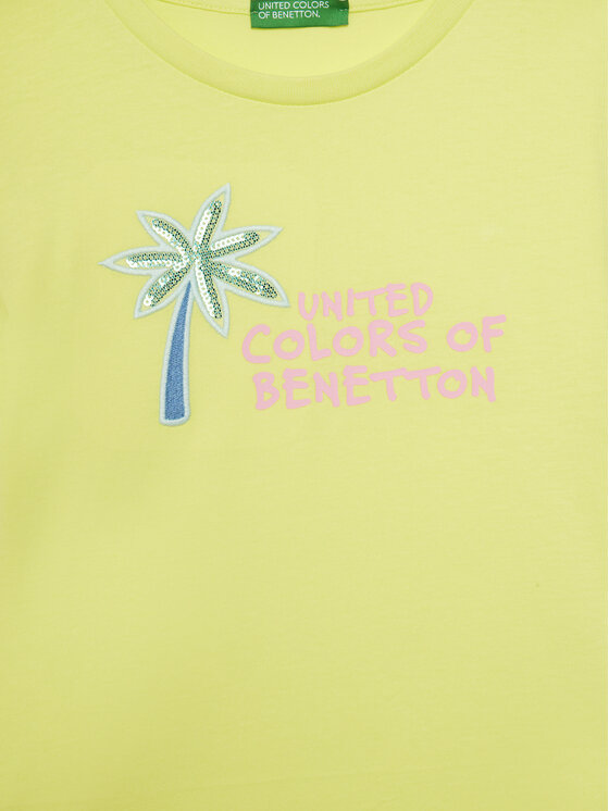 United Colors Of Benetton United Colors Of Benetton Тишърт 3I1XG10JB Жълт Regular Fit