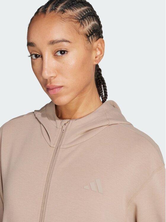 adidas adidas Bluza techniczna 140019 Brązowy Loose Fit