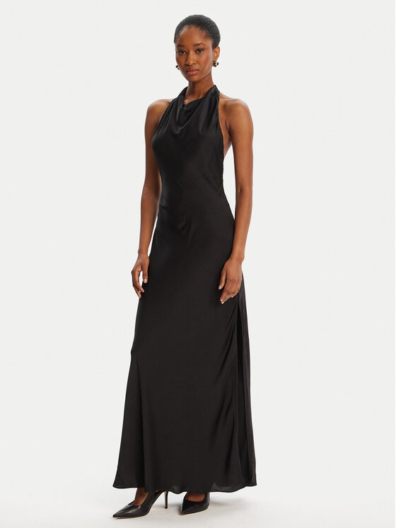 BARDOT Sukienka wieczorowa Similina Halter Maxi 59919DB Czarny Regular Fit