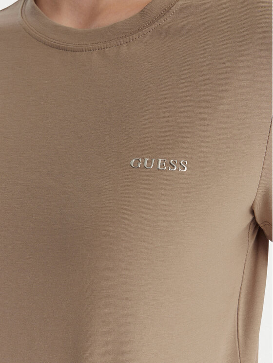 Guess Guess Tricou V6RI07 J1314 Bej Regular Fit