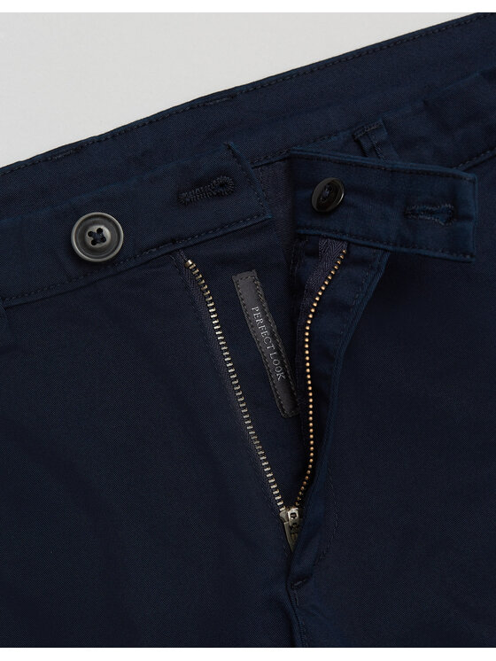 Borgio Borgio Spodnie materiałowe godo Granatowy Slim Fit