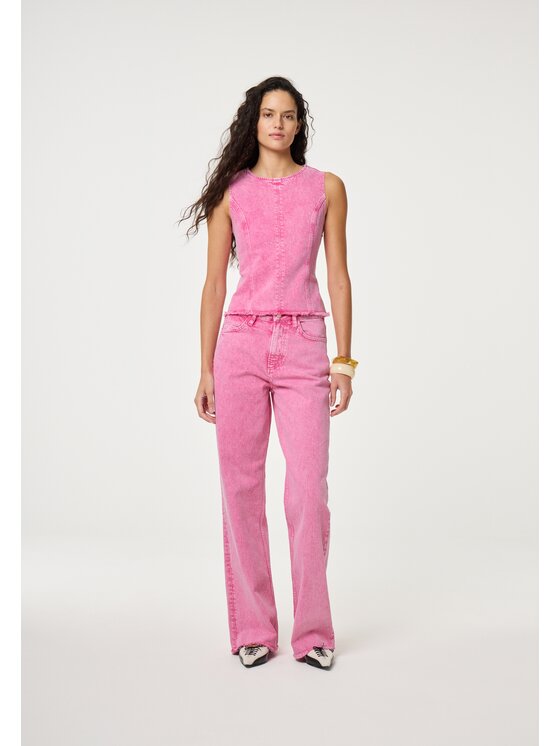 Fabienne Chapot Fabienne Chapot Top 6023-1773-98 Różowy Slim Fit