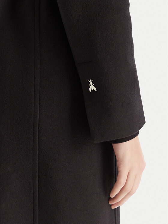Patrizia Pepe Patrizia Pepe Μάλλινο παλτό 2O0195 A171 Μαύρο Regular Fit