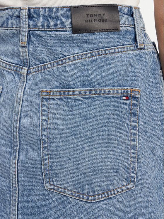 Tommy Hilfiger Tommy Hilfiger Džínsová sukňa WW0WW44392 Modrá Regular Fit