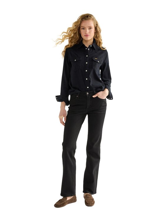 Wrangler Wrangler Jeansy 112388298 Czarny Straight Fit