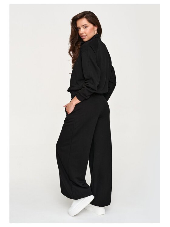 Makadamia Makadamia Dres M950 Czarny Loose Fit