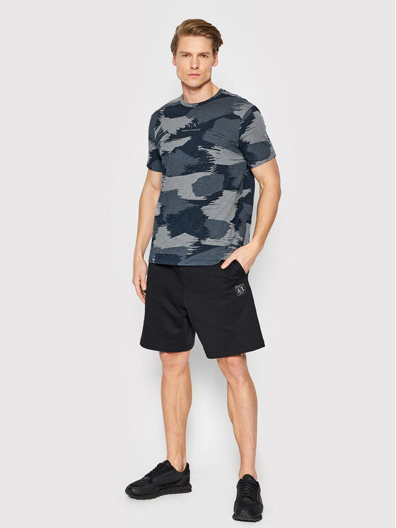 Armani Exchange Armani Exchange Sportovní kraťasy 3LZSAF ZJFAZ 1200 Černá Regular Fit