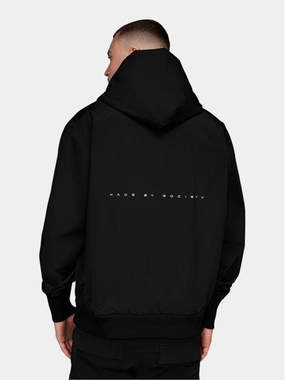 MADE BY SOCIETY MADE BY SOCIETY Kurtka anorak Hanorac Pure Noir- H17084 Czarny Basic Fit