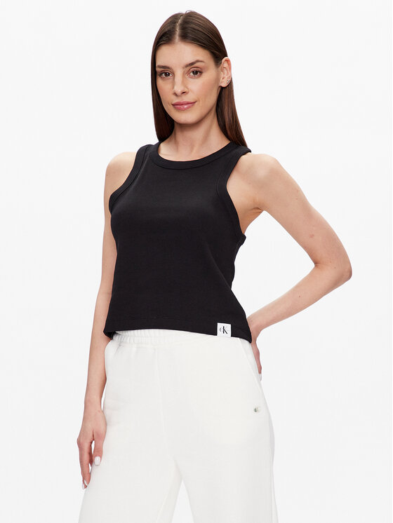 Calvin Klein Jeans Calvin Klein Jeans Top J20J221055 Černá Regular Fit