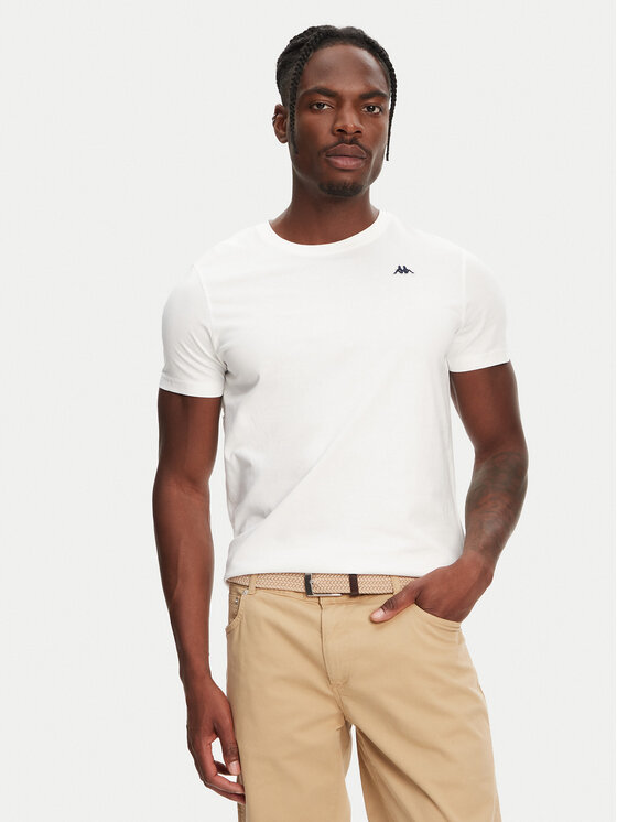 Robe di Kappa Robe di Kappa T-Shirt Luc 611187W Biały Regular Fit