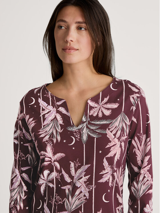 Calida Calida Koszula nocna 31891 Bordowy Comfortable Fit