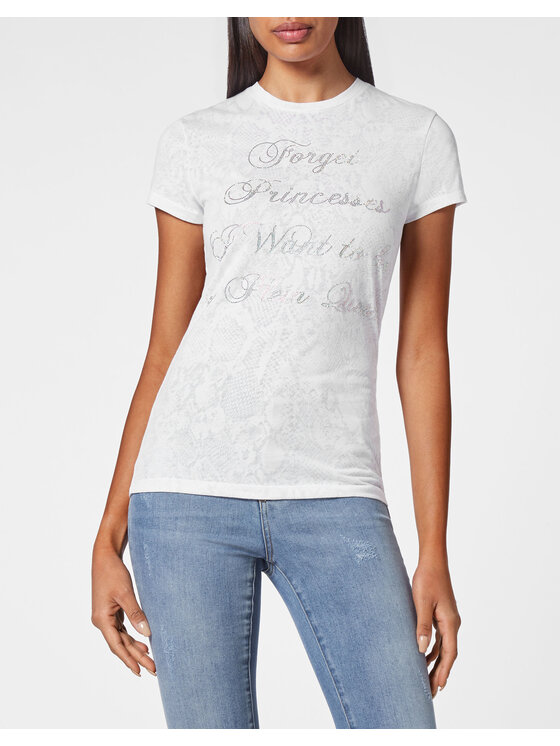 PHILIPP PLEIN PHILIPP PLEIN T-Shirt 2995 Biały Regular Fit