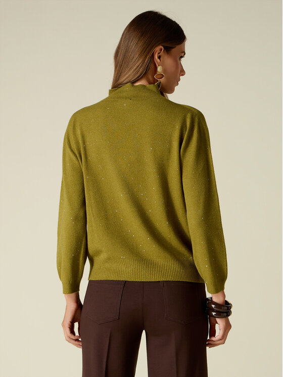 Oltre Oltre Maglione M162E002171N035 Verde Regular Fit