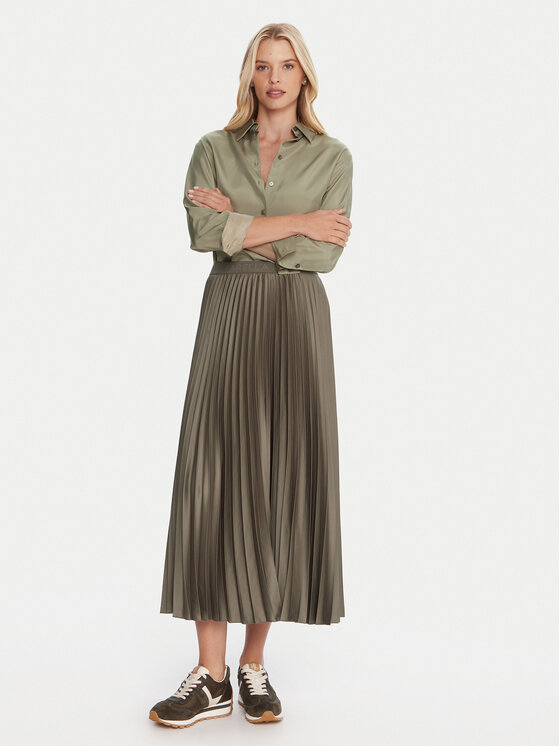 Marella Marella Gonna plissettata Pontiac 2523106045 Verde Regular Fit
