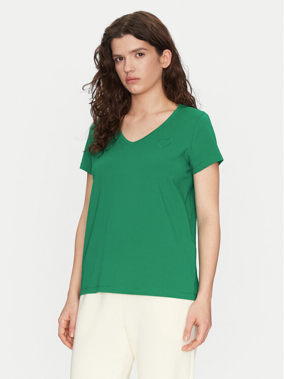 Pieces Pieces T-shirt New Billy 17102921 Verde Regular Fit
