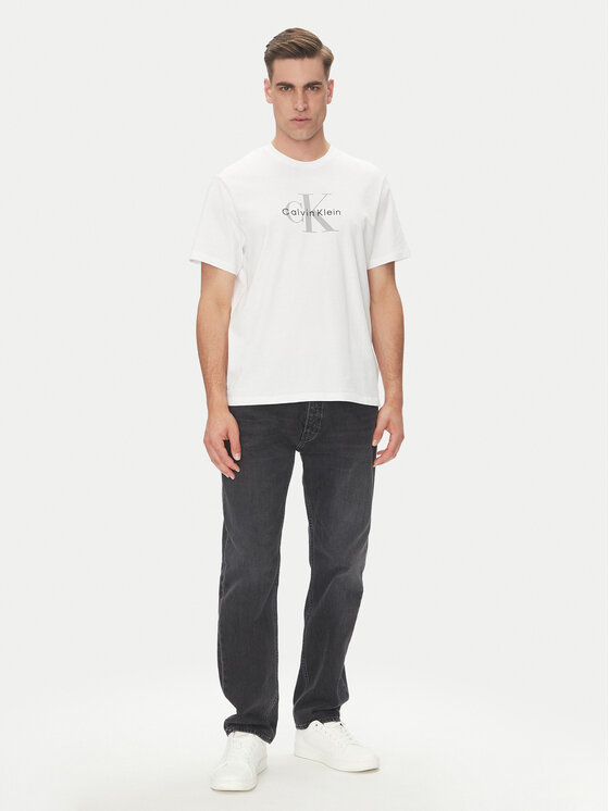 Calvin Klein Jeans Calvin Klein Jeans Tricou Hero Monologo LV04RB862G Alb Regular Fit