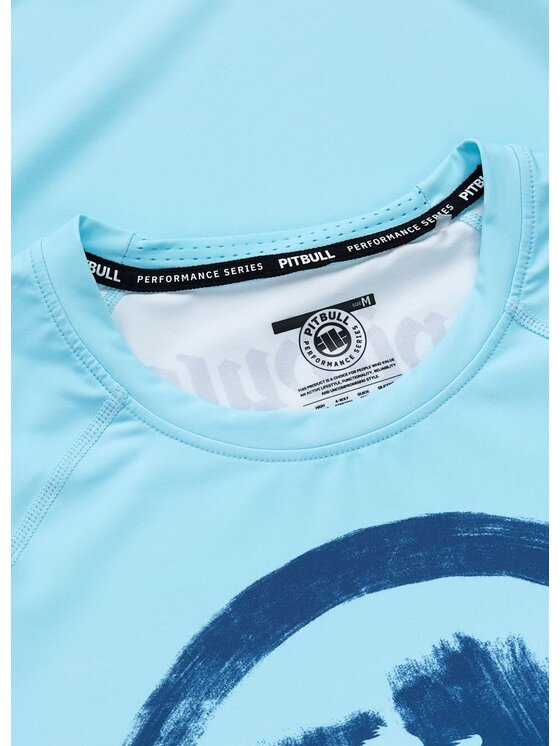 PITBULL PITBULL Koszulka techniczna LOGO PALMS Niebieski Regular Fit
