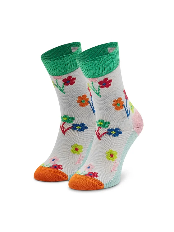 Happy Socks Hohe Kindersocken KBOU01-1300 Weiß