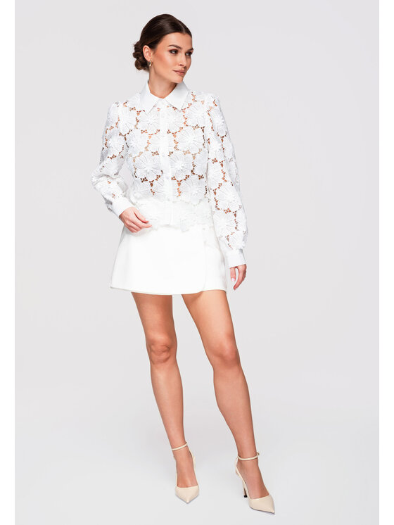 Ombre Ombre Koszula OW-SH-E0038 Biały Slim Fit