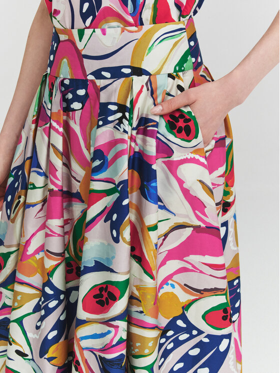 TATUUM TATUUM Spódnica midi FESTI Beżowy Flare Fit
