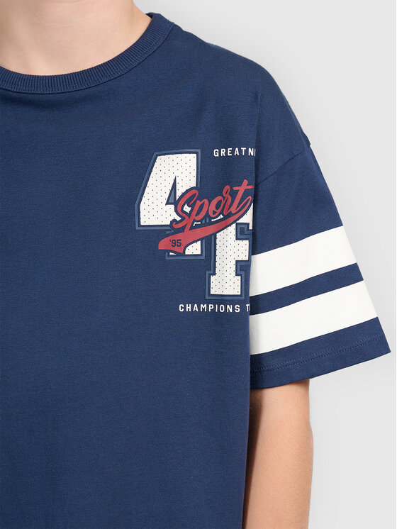 4F 4F T-Shirt 4FJWAW26TTSHM3510-31S Granatowy Regular Fit